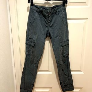 Skinny gray cargo pants